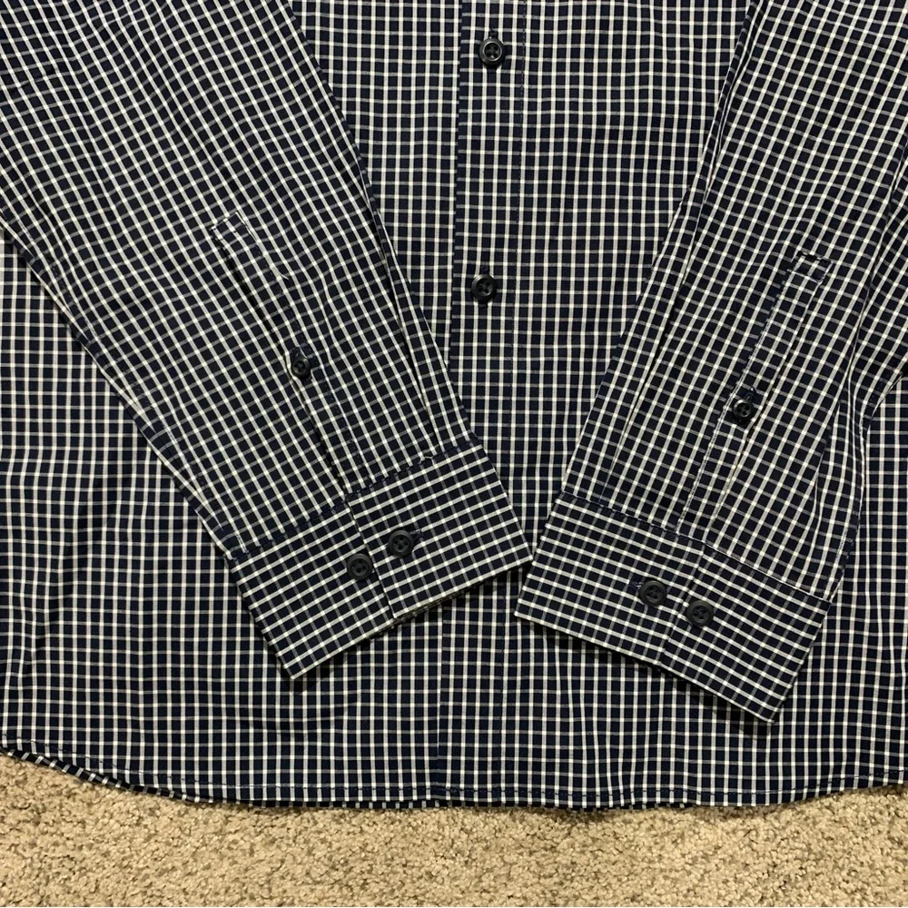 New Artefact Stockholm Stretch Poplin Navy Blue Shirt - Picture 7 of 7